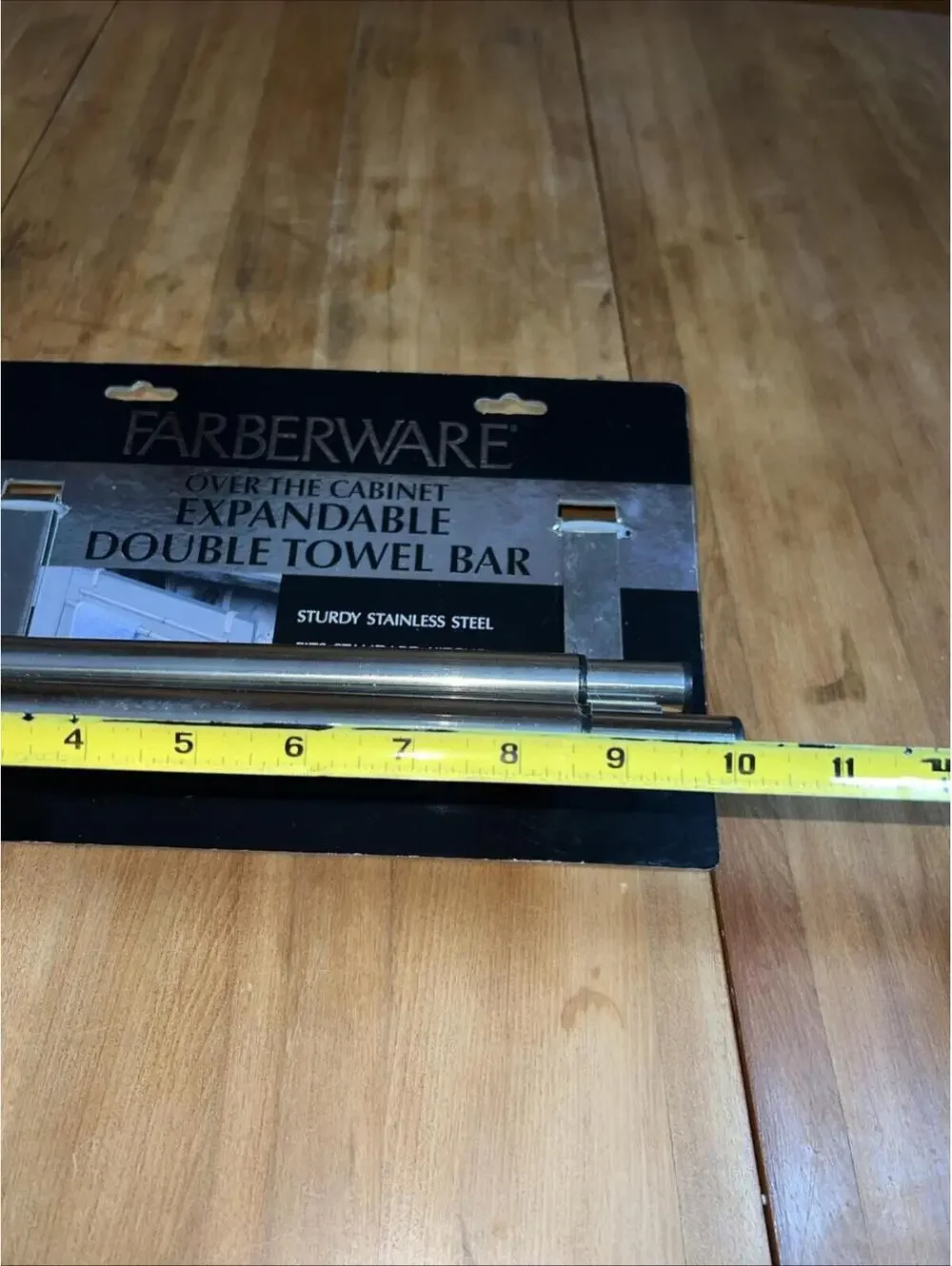 Faberware Over The Cabinet Expandable Double Towel Bar, New